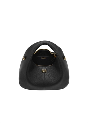 Hobo Mini Grained bag Sort A6976 Ganni 